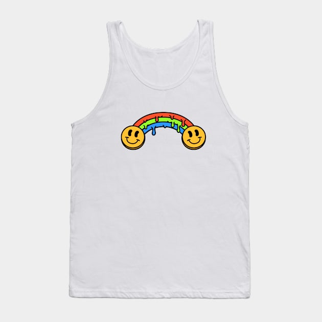 Dripping Rainbow Acid Smileys Tank Top by imotvoksim